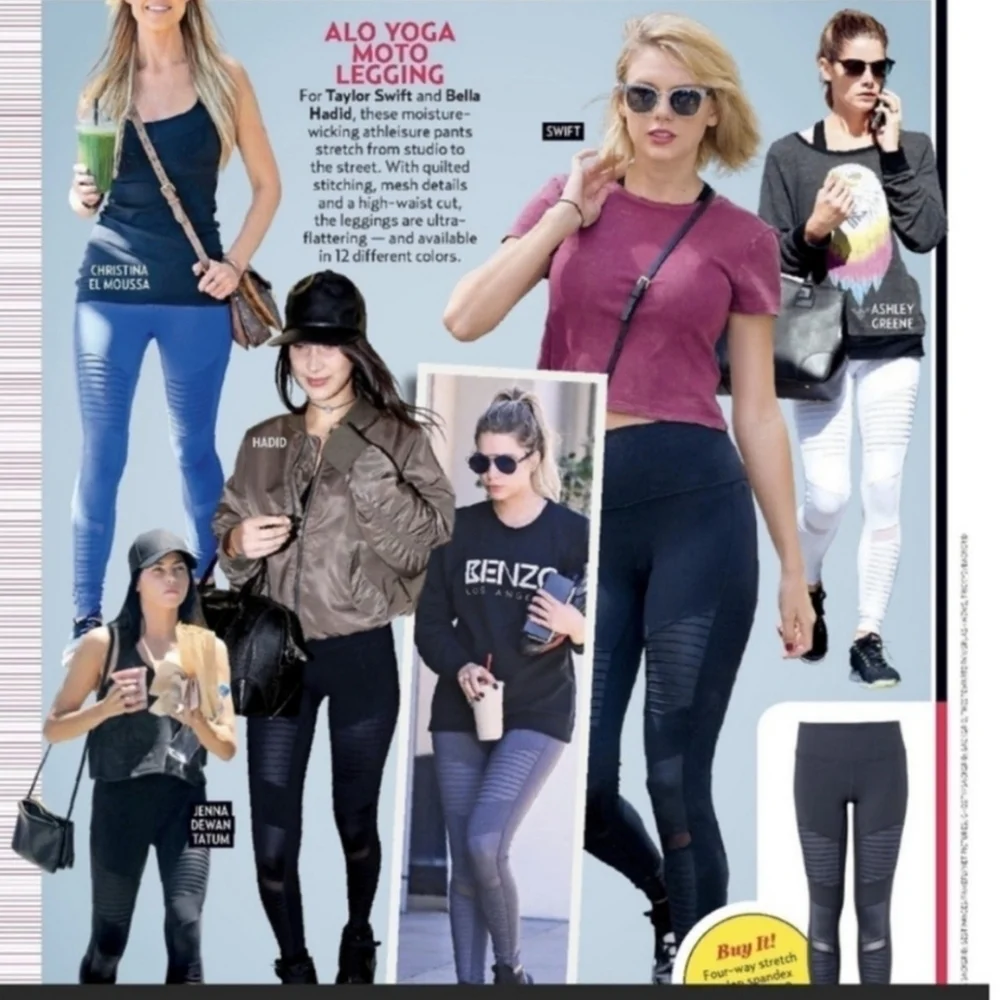 ALO YOGA | gray moto leggings Medium